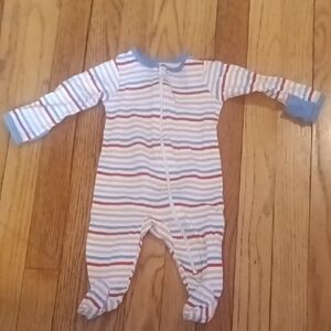 Wonder Nation Multicolor Striped Footie Pajama
